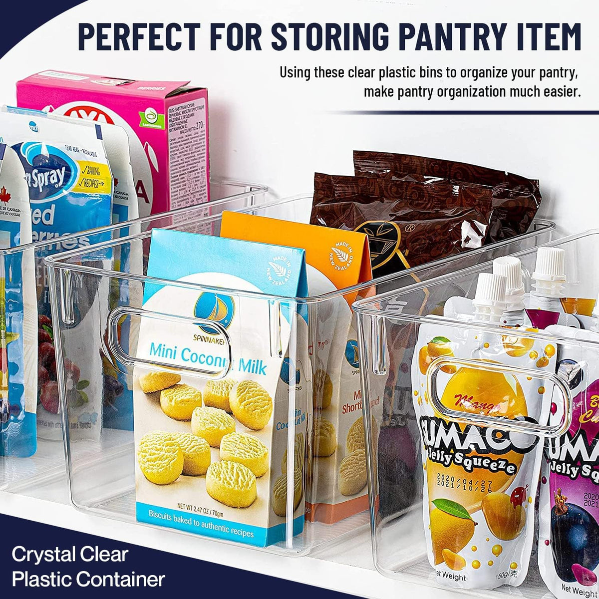 Clear Plastic Storage Bins with Lids (8 Count)
