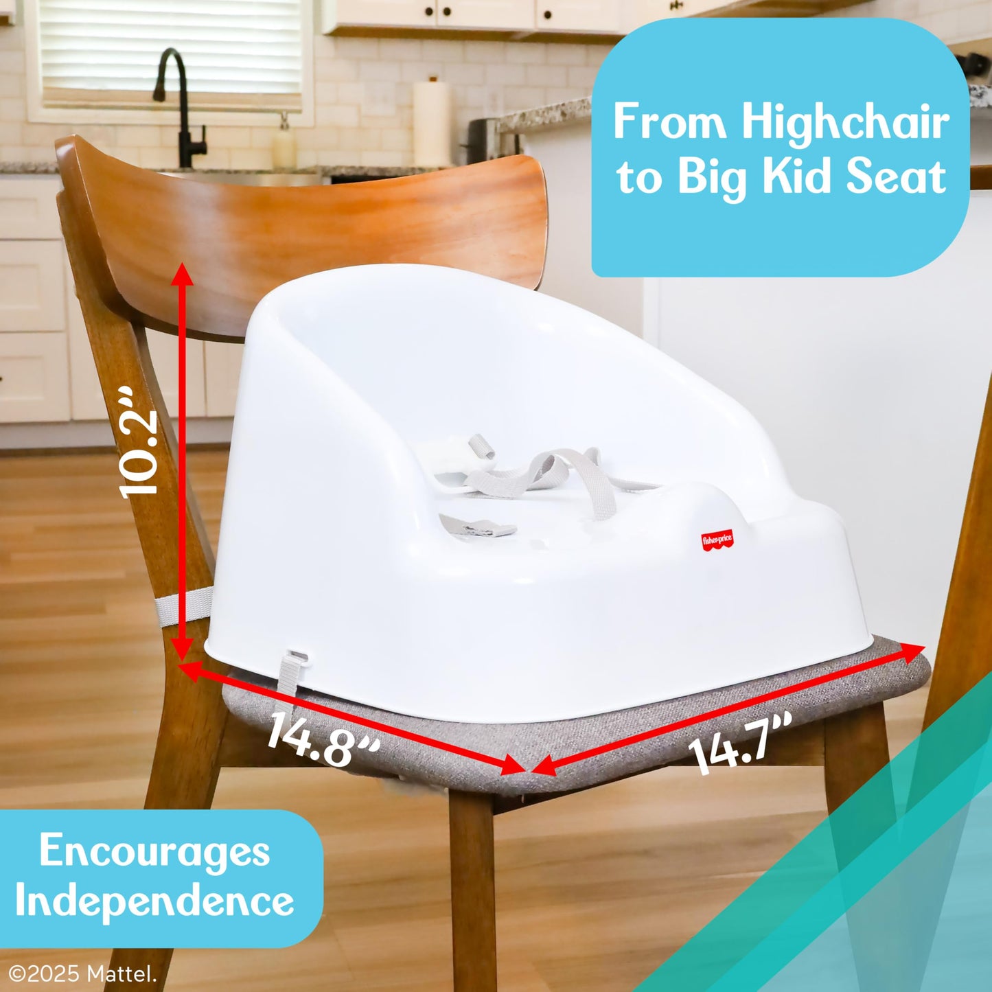 Fisher-Price™ Booster Seat, Lightweight, Portable Dining Chair for Toddlers 6+ Months