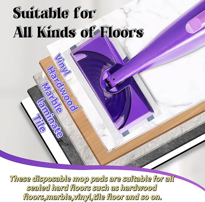 CLEANPIONEER Mopping Replacements Pad Compatible for Swiffer Wet Jet Spray Mop, Disposable Multi Surfaces Mop Refills Used for Floor Cleaning, Thickness and Absorbent, 30 Count