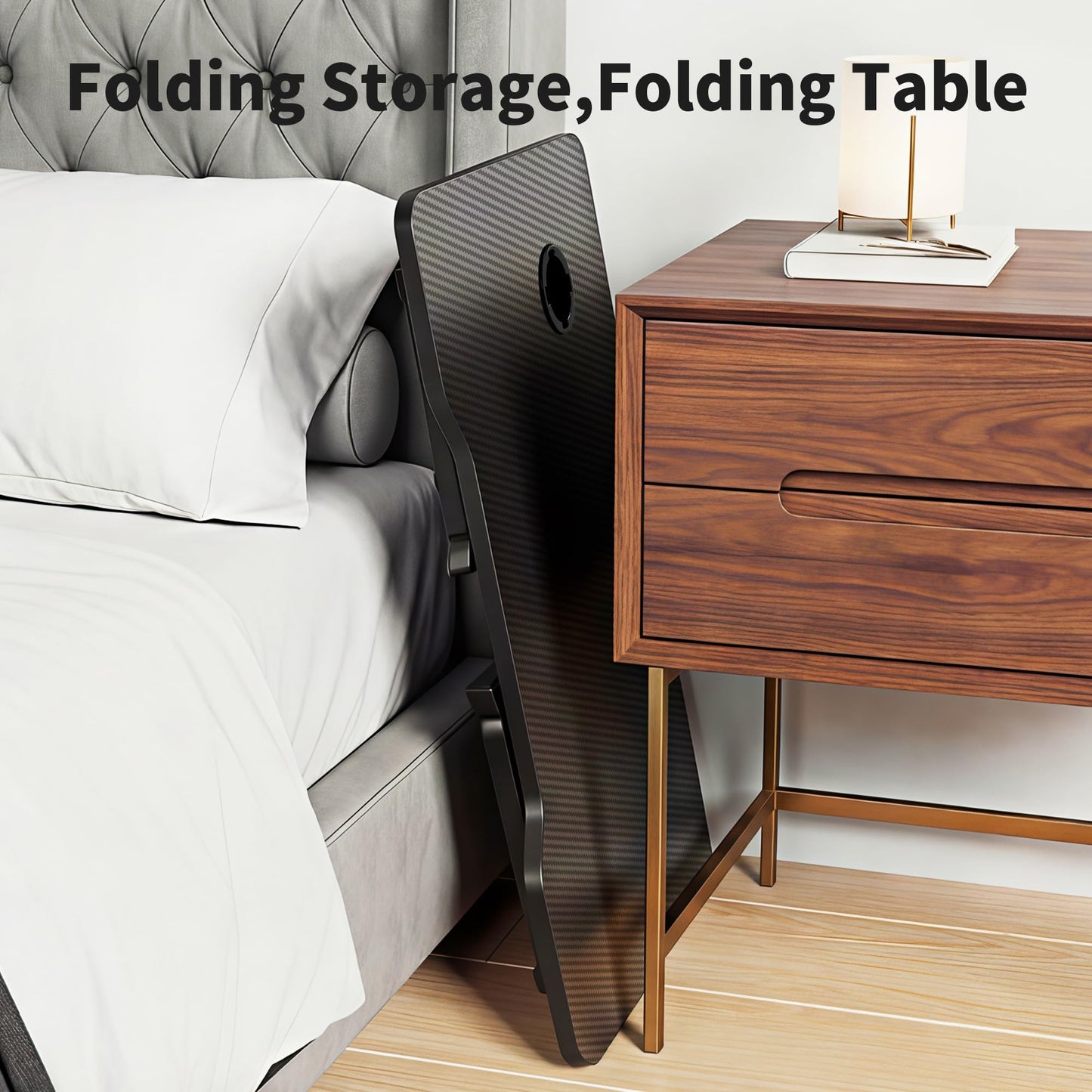 SINKONG Lap Desk for Adults - Portable Foldable Bed Desk Tray Table Laptop Stand with Storage Drawer/Cup Holder,for Working Reading Writing Eating,Watching Movies for Bed Sofa Couch Floor