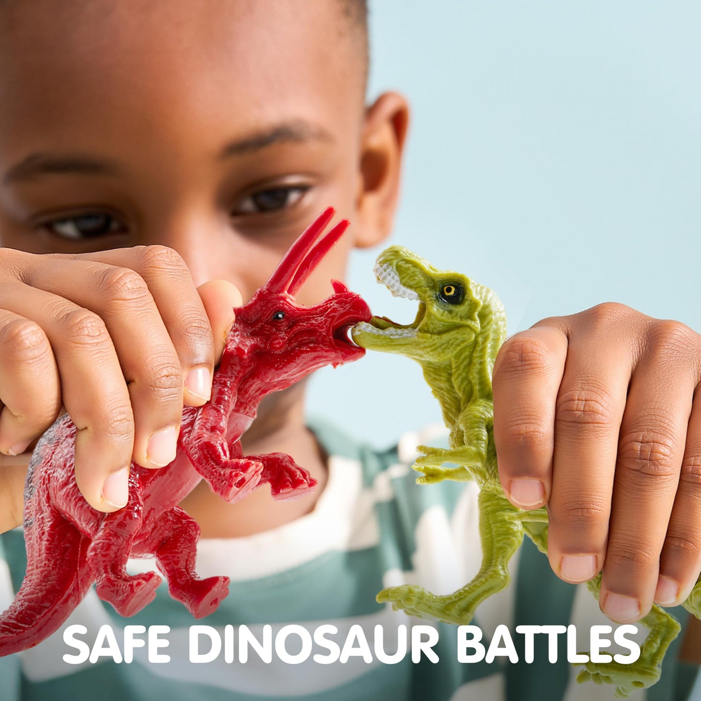 JOYIN Dinosaur Toys with Activity Play Mat & Storage Cage, 17 PCS Realistic Dinosaur Figures & Trees for Toddlers Kids Ages 3-5, Ideal for Boys and Girls Gift