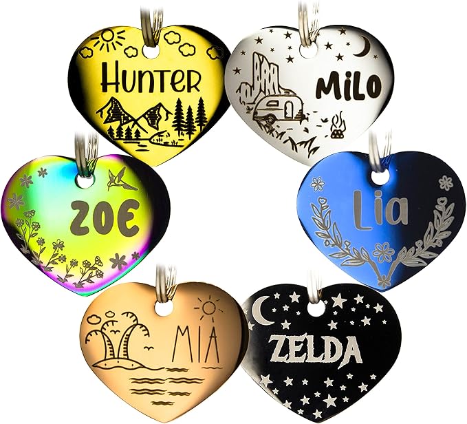Personalized Dog Tag with 5 Lines of Custom Deep Engraved Durable Stainless Steel Pet ID Name Tag Designer Small Size Bone