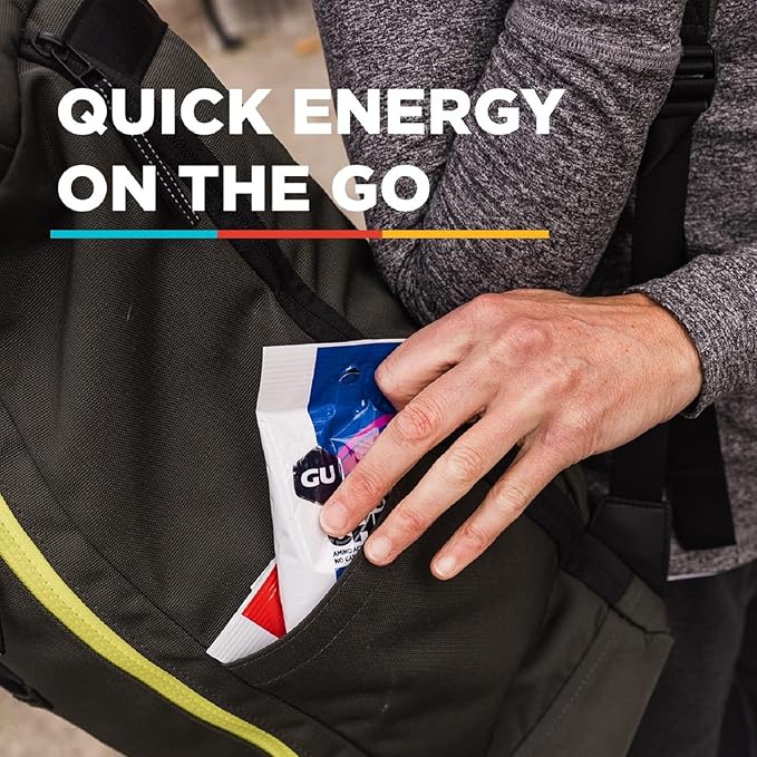GU Energy Chews, Variety Pack Energy Gummies with Electrolytes, Vegan, Gluten-Free, Kosher, Caffeine/Caffeine-Free, and Dairy-Free On-The-Go Energy for Any Workout, 12 Bags (24 Servings Total)