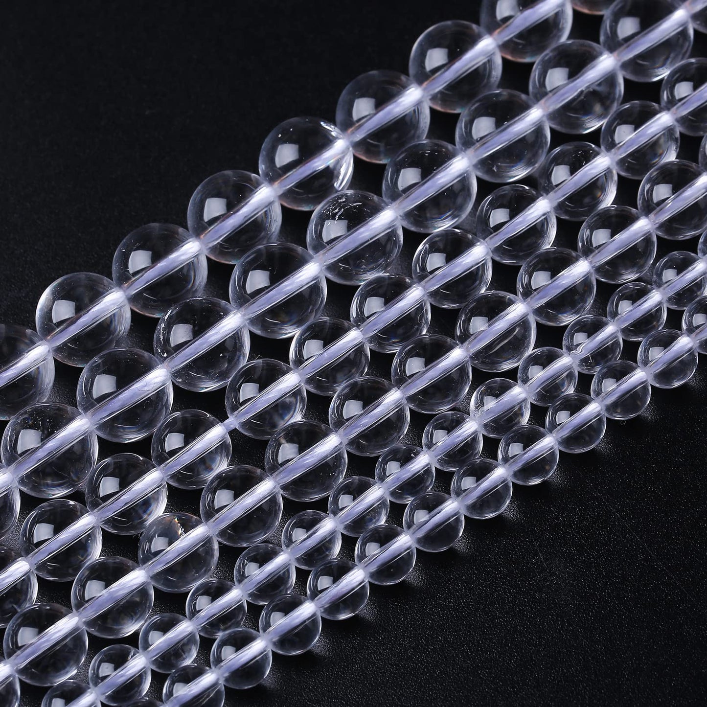 60PCS 6MM Clear White Crystal Quartz Stone Beads Natural Gemstone Bead Crystal Healing Energy Jewelry Making DIY 15 inches