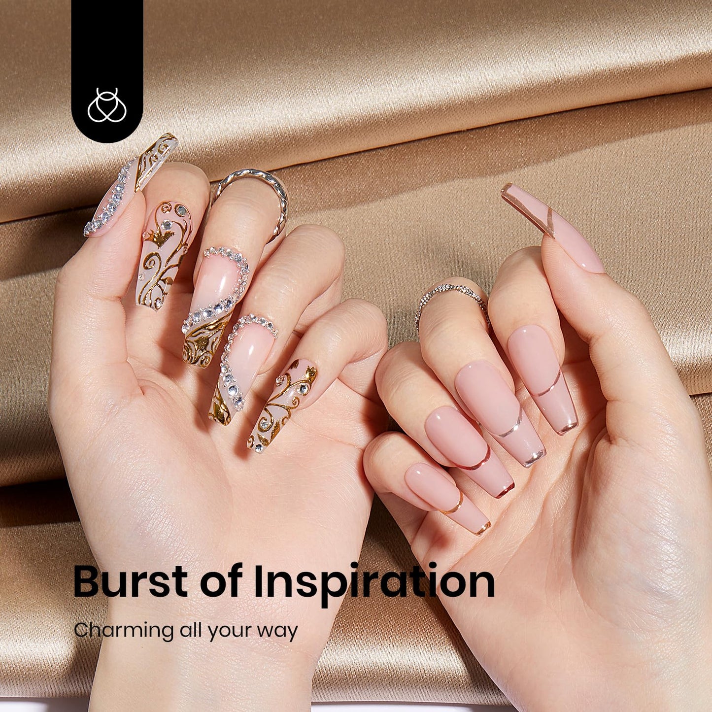 Beetles Gold Chrome Nail Powder Set - 8 Colors Sliver Holographic Mirror Effect Iridescent Golden Red Brown Glitter Metallic Nail Polish Chrome for Nail Art Design