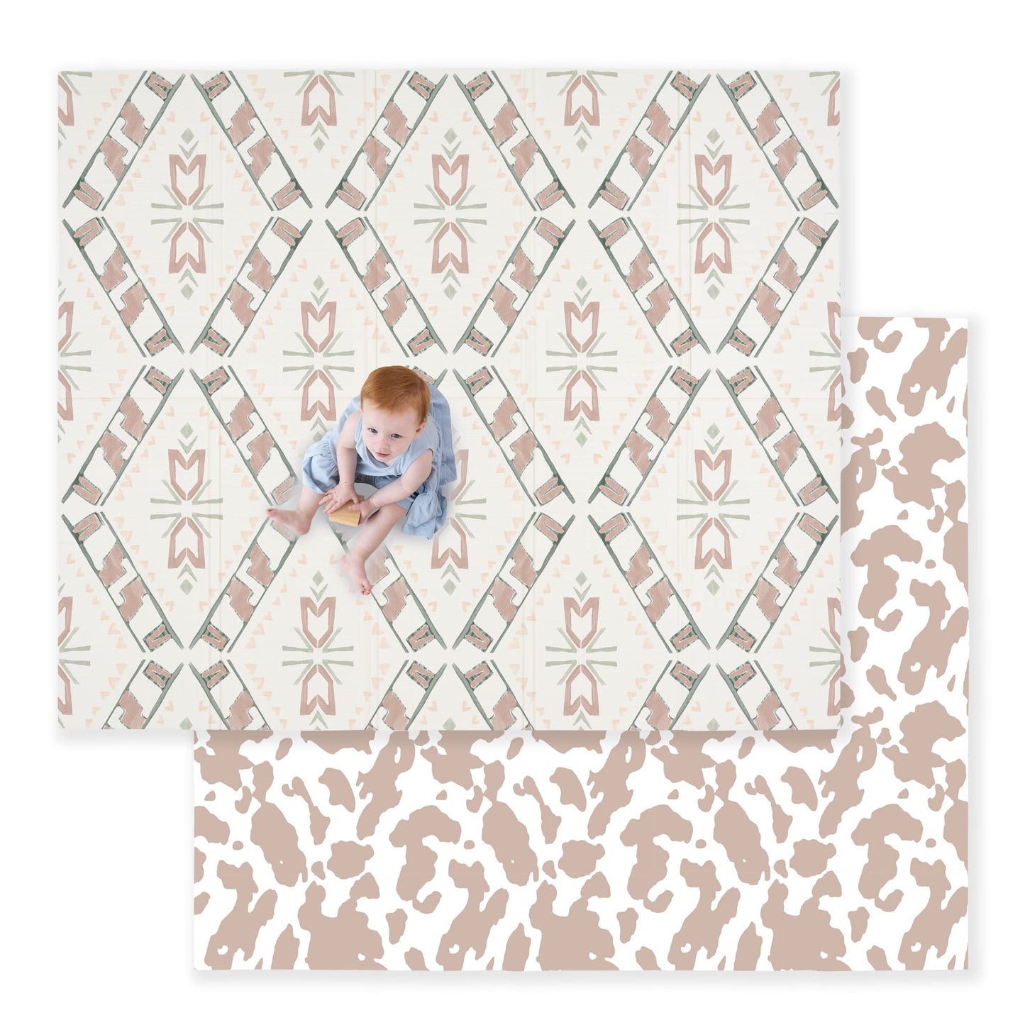 JumpOff Jo Foldable Foam Play Mat – Large Waterproof Baby & Toddler Activity Floor Mat, Double-Sided 70 x 59 Inch Play Surface - Westbound