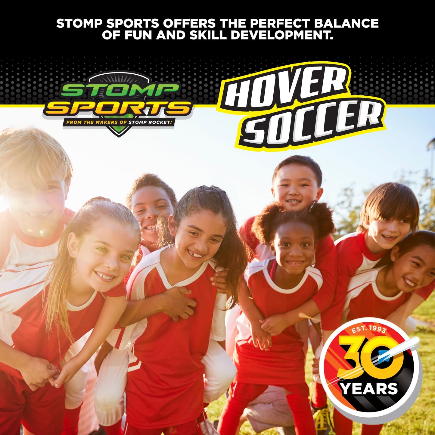 Hover Soccer 2 Pack from The Makers of Stomp Rocket – LED Lights and Padded Bumpers Indoor Air Soccer Toy for Boys Girls Ages 3 4 5 6 7 8 + Fun Games