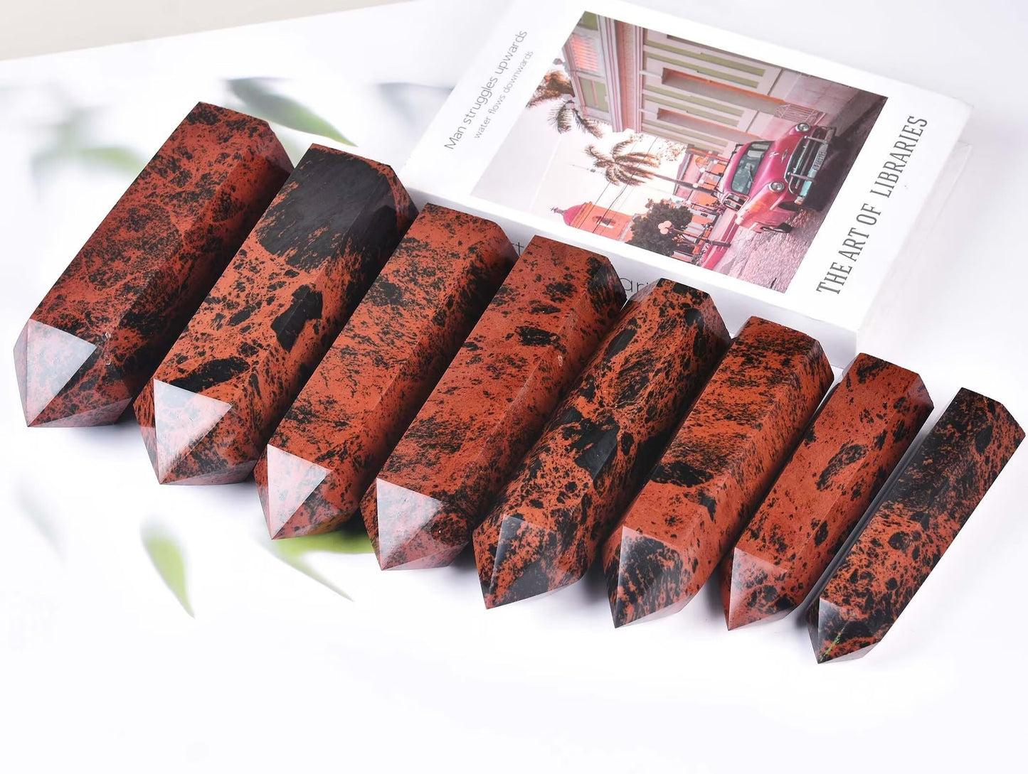Mahogany Obsidian Stone Tower Obelisk Healing Crystal Wand Large Reiki Meditation Gifts 1.1-1.7 LBS