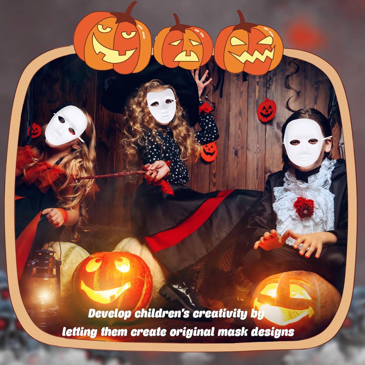Fahacop 60 Pcs Paper Mache Mask Paintable White Masks DIY Paper Mache Masks for Halloween Artistic Theater Cosplay Art Class Party Decorations, 3 Sizes
