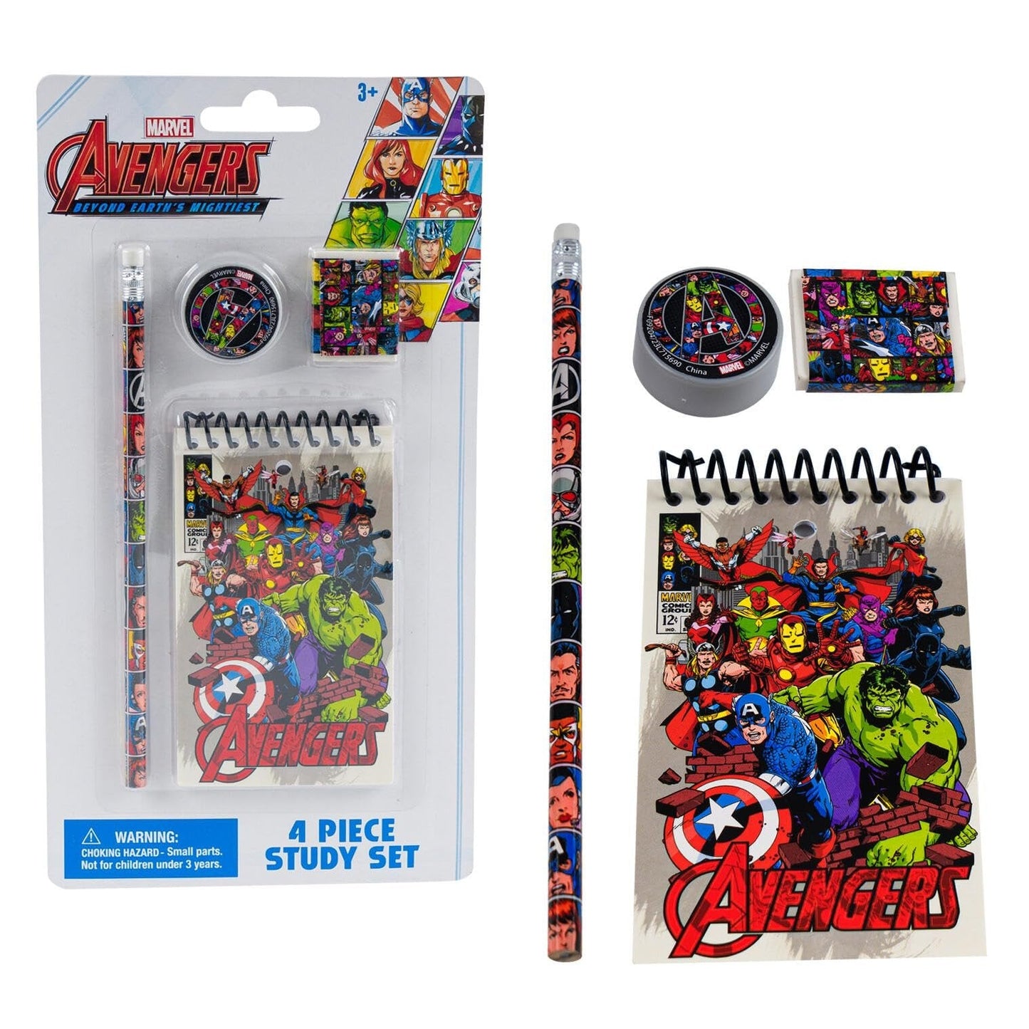 Marvel Avengers School Supplies Set - Avengers Stationery Bundle with Avengers Pencil Case, Avengers Pencil, Erasers, Stickers, More | Marvel School Supplies for Boys