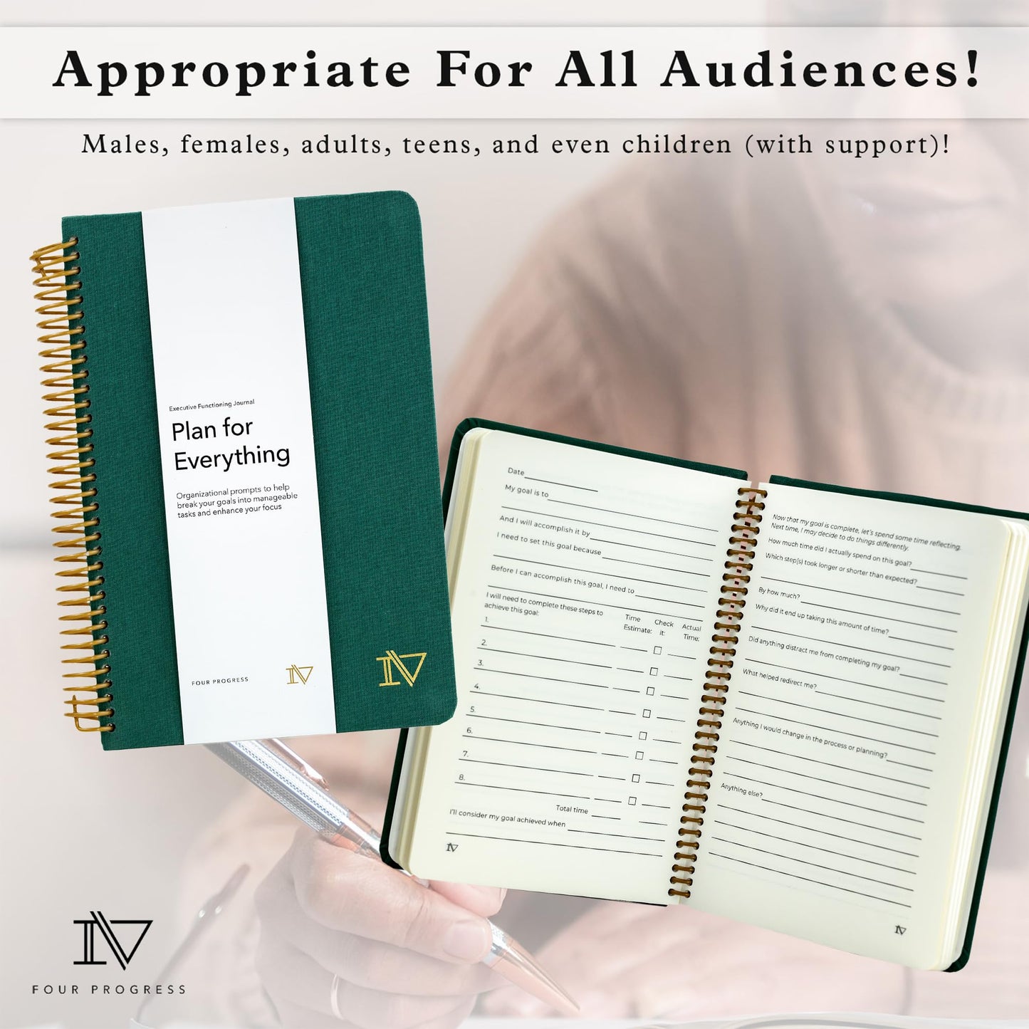 Plan for Everything: Repeatable ADHD Productivity Task Tracker for Adults and Students, Improved Executive Functioning, Enhance Focus & Organization, Women and Men, Achieve Goals