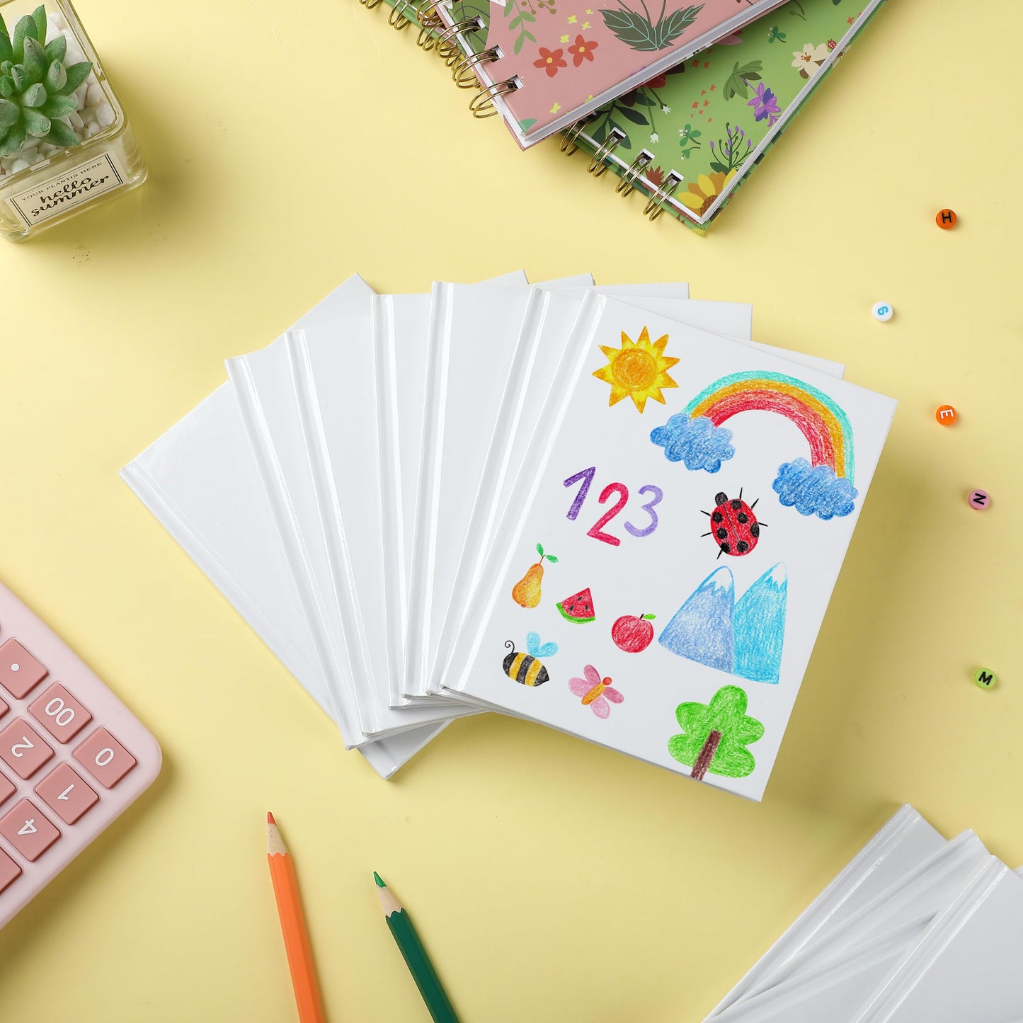 Mr. Pen- Blank Hardcover Books, 4.3" x 5.5", 40 Pages, 12 Pack, Blank Notebooks for Kids, Mini Notebooks for Kids