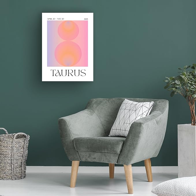 Trademark Fine Art Canvas Wall Art - Valeria Castillo 'Taurus' Wall Art for Living Room, Bedroom, or Office Décor