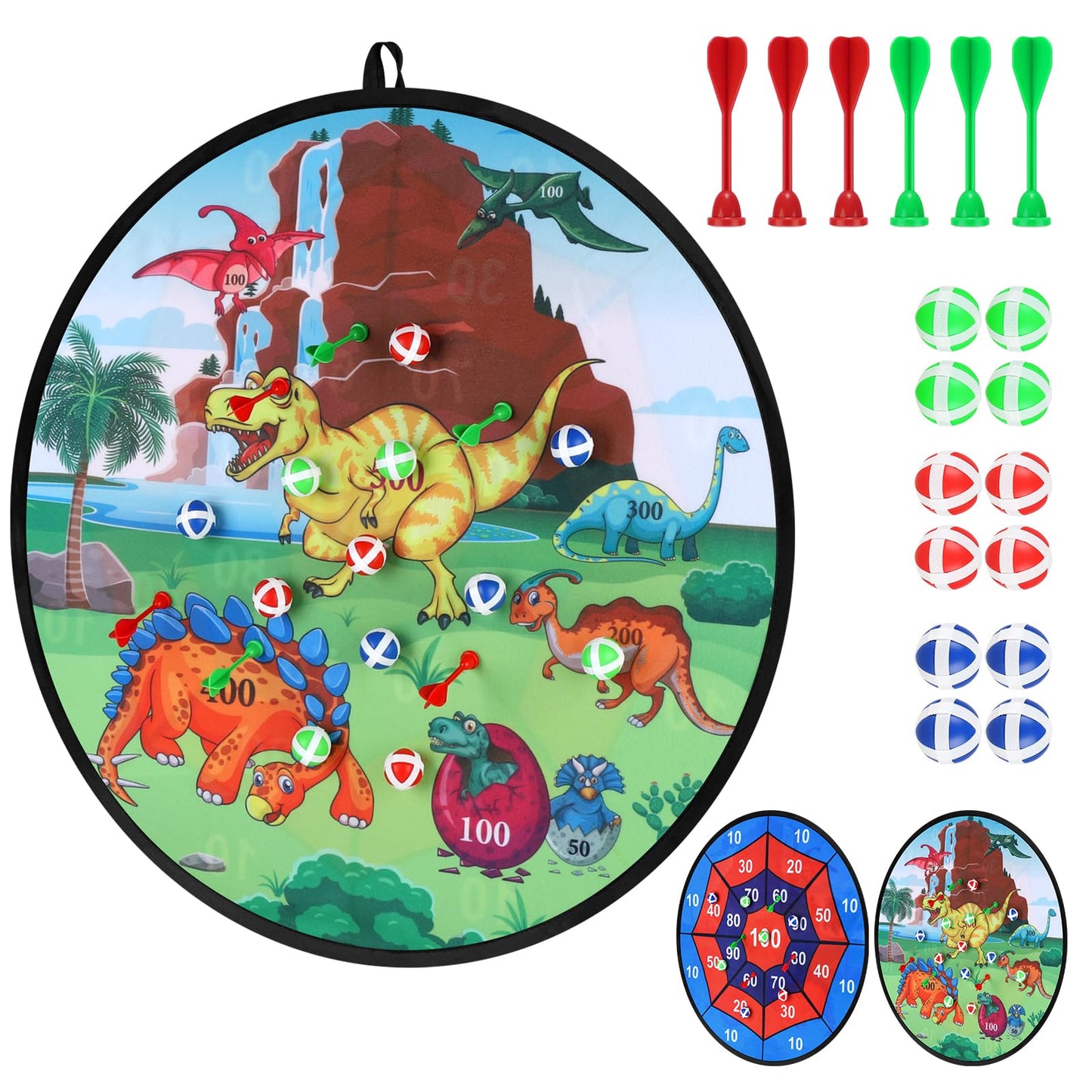 Accmor 29" Large Dart Board for Kids, Kids Dart Board with Sticky Balls, Backyard Indoor Outdoor Games Birthday Gifts for 3 4 5 6 7 8 9 10 11 12 Year Old Boys Girls