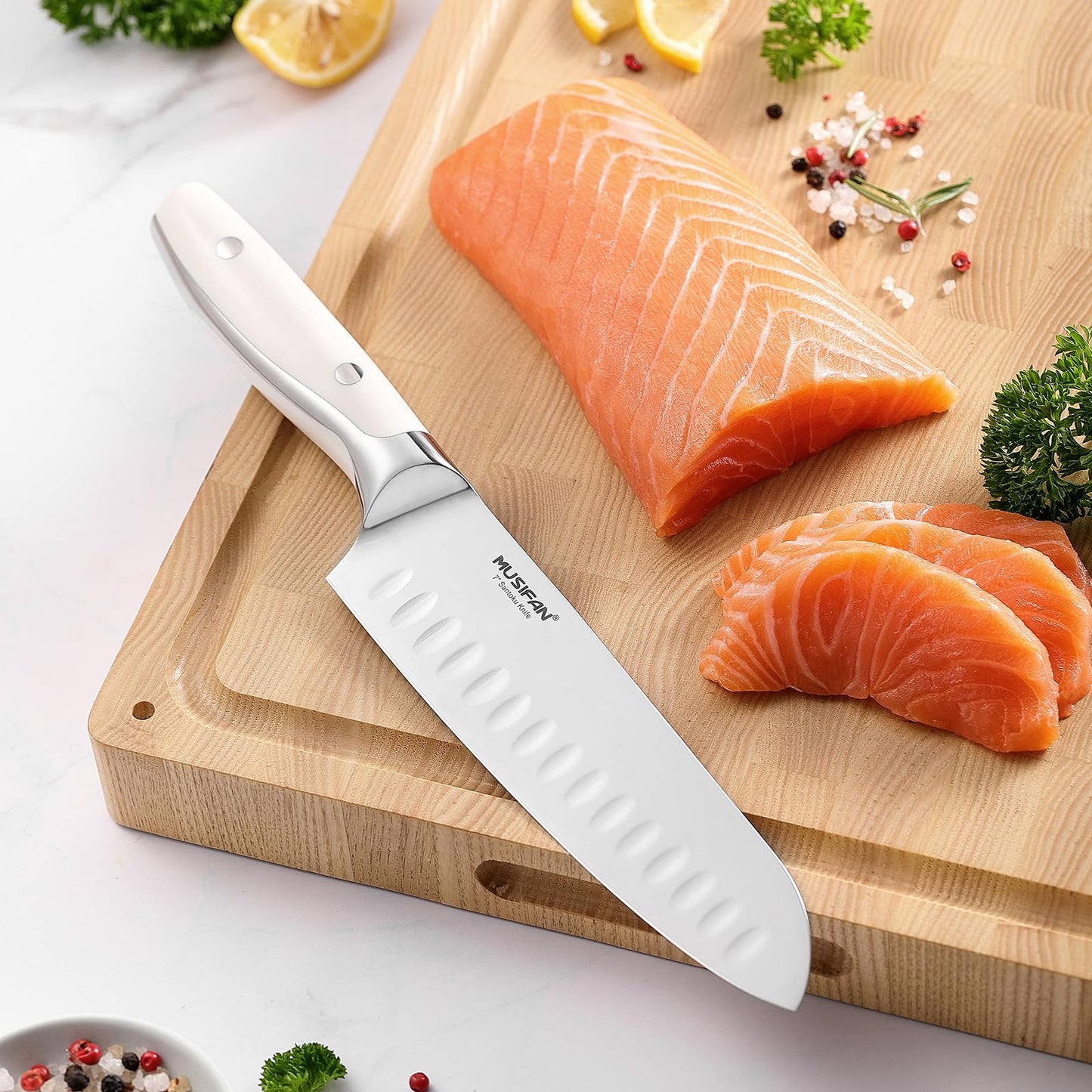 Musifan 5-Piece Chef Knife Set, Professional Ultra Sharp Kitchen Knives For Cooking High Carbon Stainless Steel, With Ergonomic Handle Design (five)