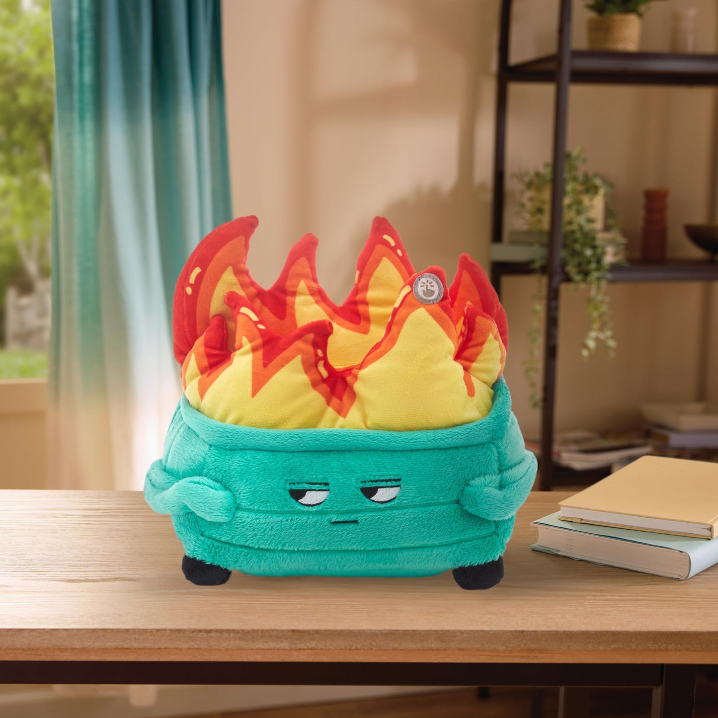 Hallmark Shoebox Dumpster Fire Plush with Sound and Motion (I Will Survive) Gift for Friends, Coworkers, Easter Gifts for Kids
