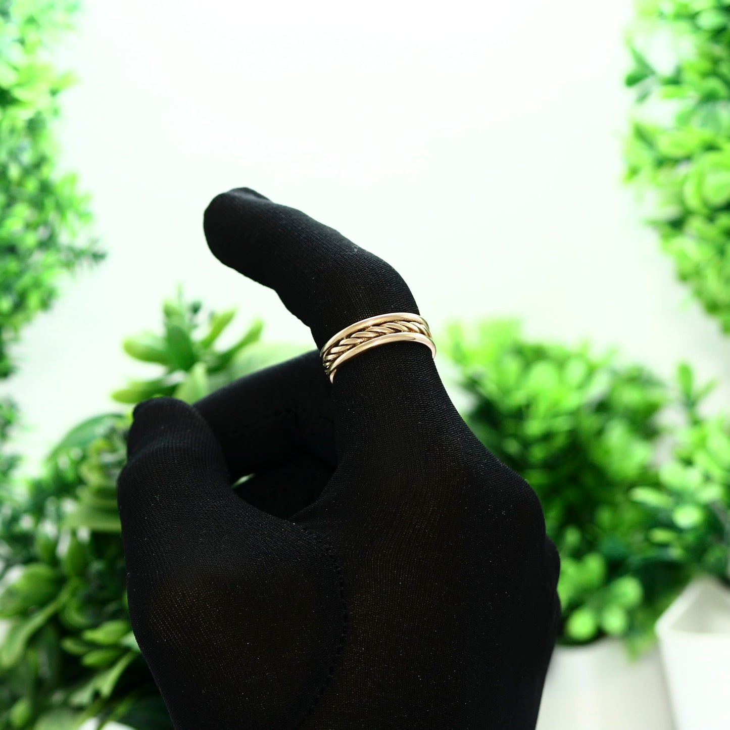 Krishnaa Jewels Pure Copper Classic HandCrafted Band Ring Gift Jewelry for Men and Women (3.5)