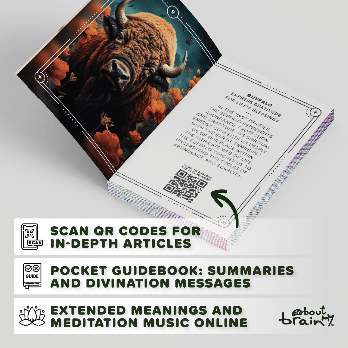 About my Brain Spirit Animals Oracle Deck | Edition 2 | 96 Oracle Cards and Pocket Guidebook | Journey Into The Wild | Complement Your Tarot Card Practice