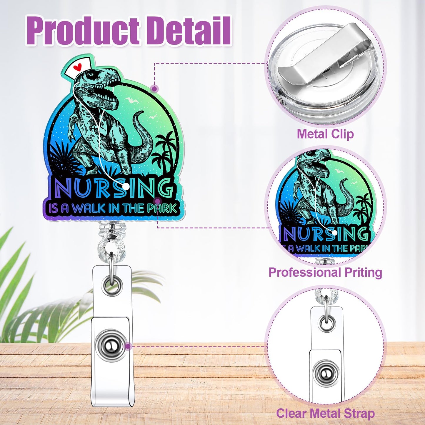 Feifeiya 24 Pcs Funny Badge Reel Nurse Cute Retractable Name ID Clip Badge Holder for Doctor Student Medical Assistant Coworker Work Accessories Bulk Gifts(Medical Style)