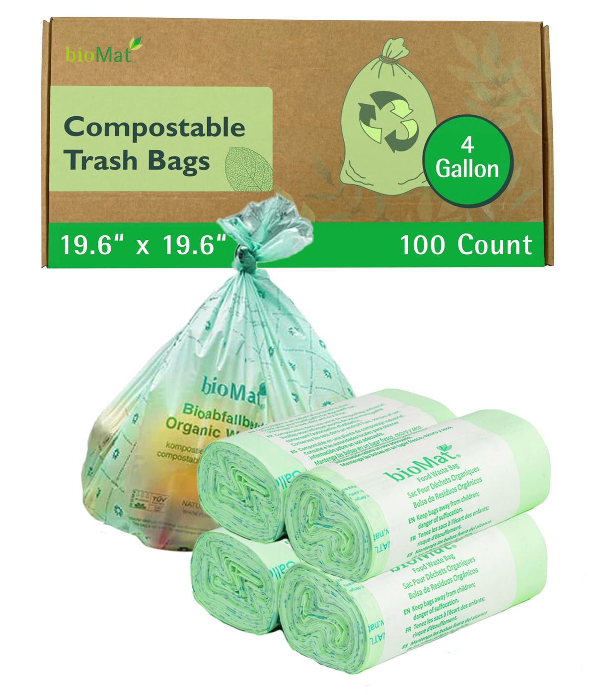4 Gallon Compostable Food Scrap Bags (100 Count)