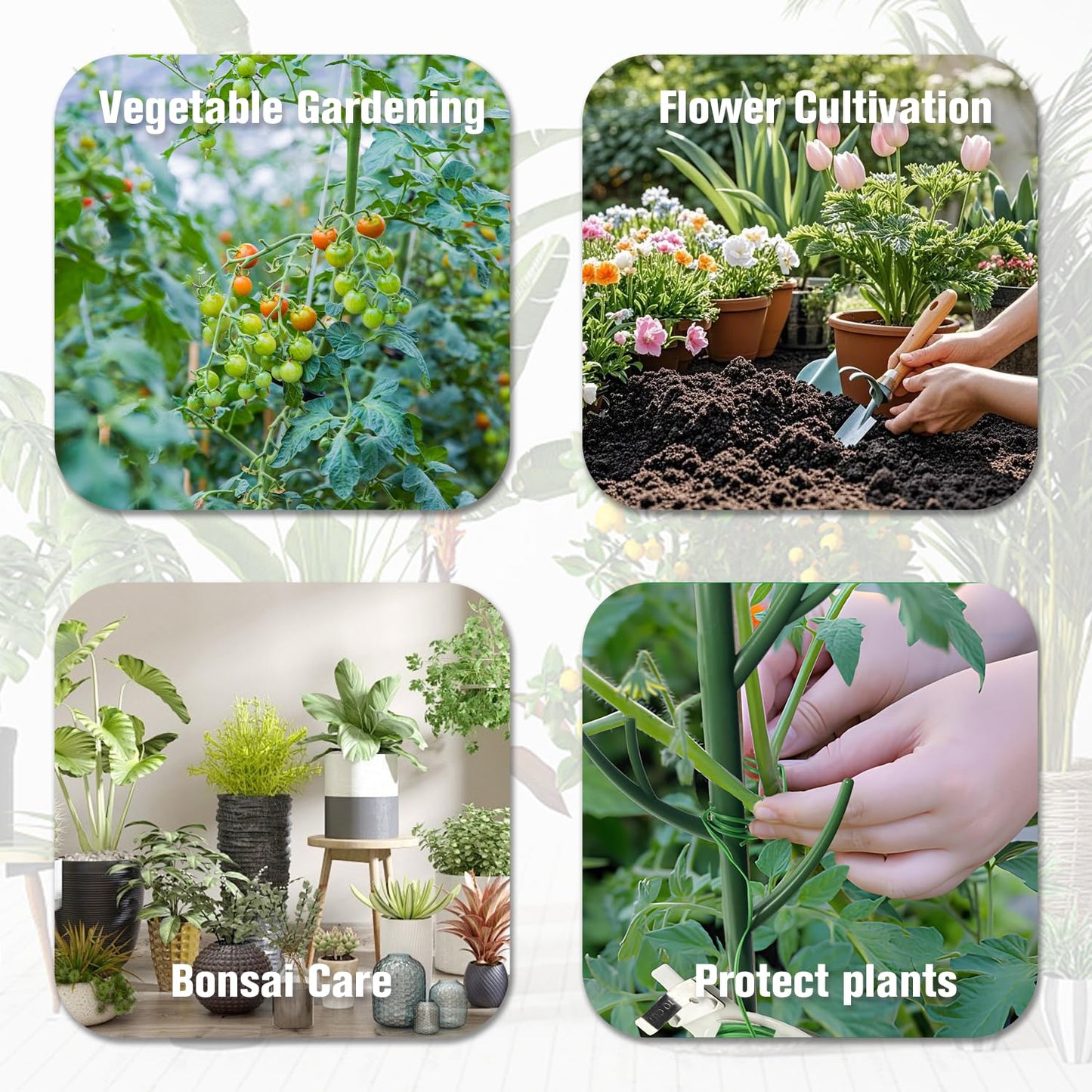 10pcs Adjustable Plant Support Pole, Stackable for Indoorand Outdoor Use, Garden Accessories for Supporting.Monstera and Climbing Potted Plants