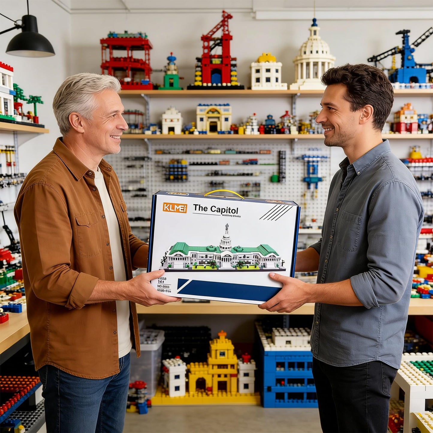 KLMEi United States Capitol Building Set for Adults, Architecture Sets, Famous Landmark Tiny Bricks Collection Kit, Presents for Teens Age of 14+ 3630 PCS