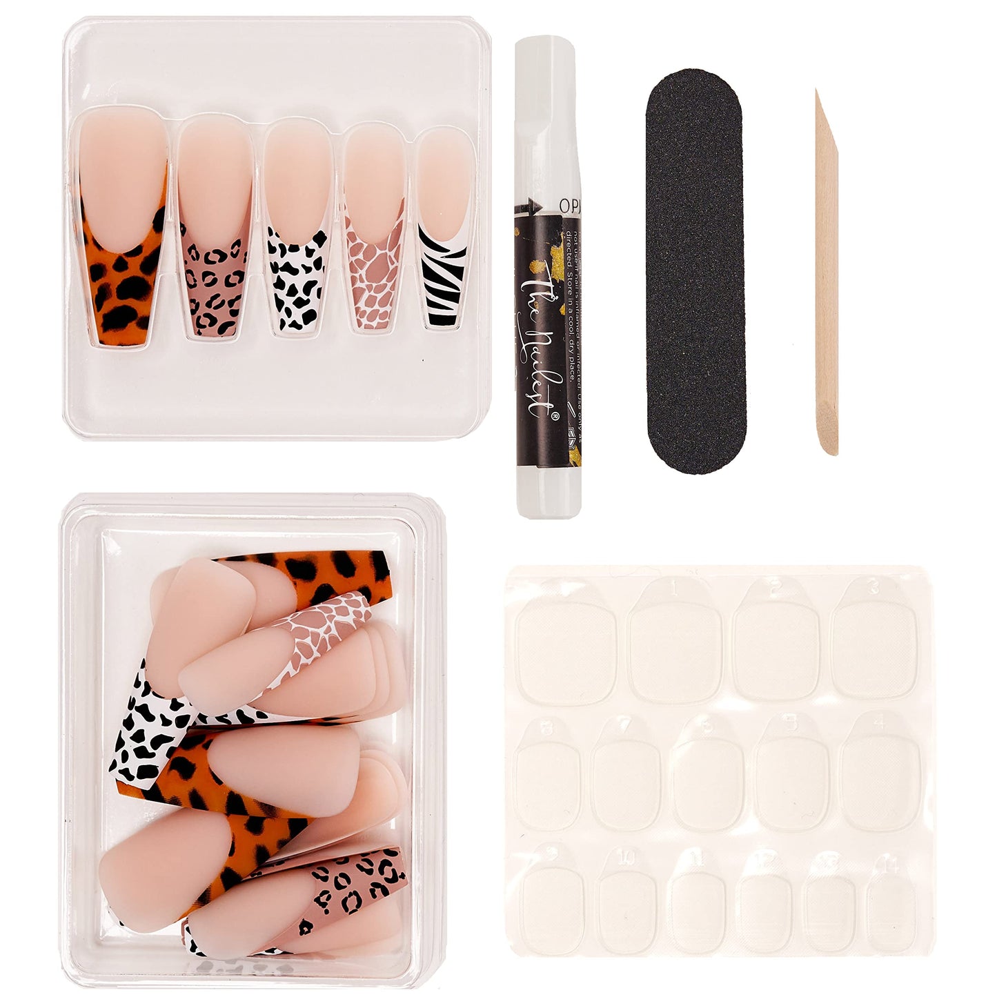 The Nailest - Instant Luxury Acrylic Press-on Nails-C-curve Long Coffin- Wilderness