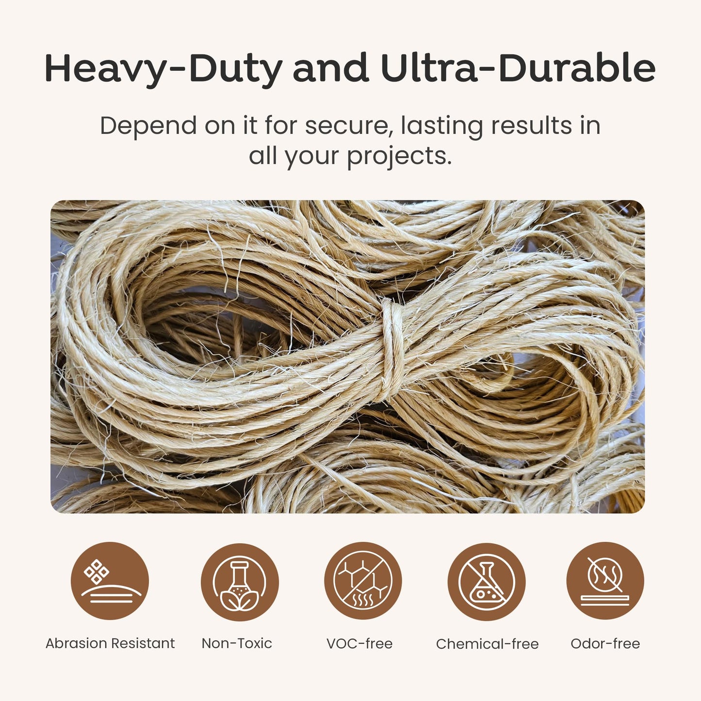 Sisalana® Premium Brazilian 1640ft (500m) Coil Sisal Twine, 100% Natural Garden Twine for Plants, Crafts, Packing, Macrame & DIY Projects, Strong & Biodegradable