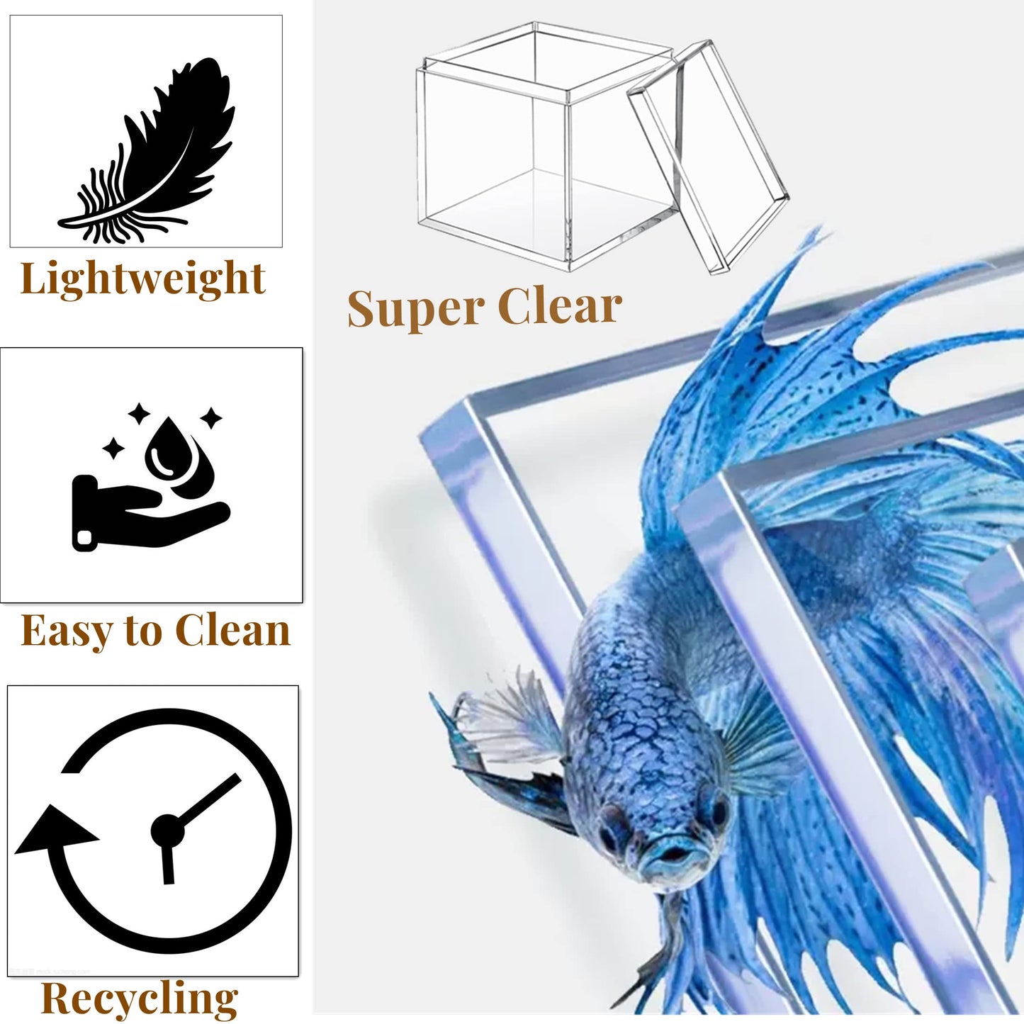 KissYou Acrylic Box Clear Boxes with Lid 12 Packs Small Candy Box Display Square Cube Wedding Easter Decorations Jewlry Gift Box