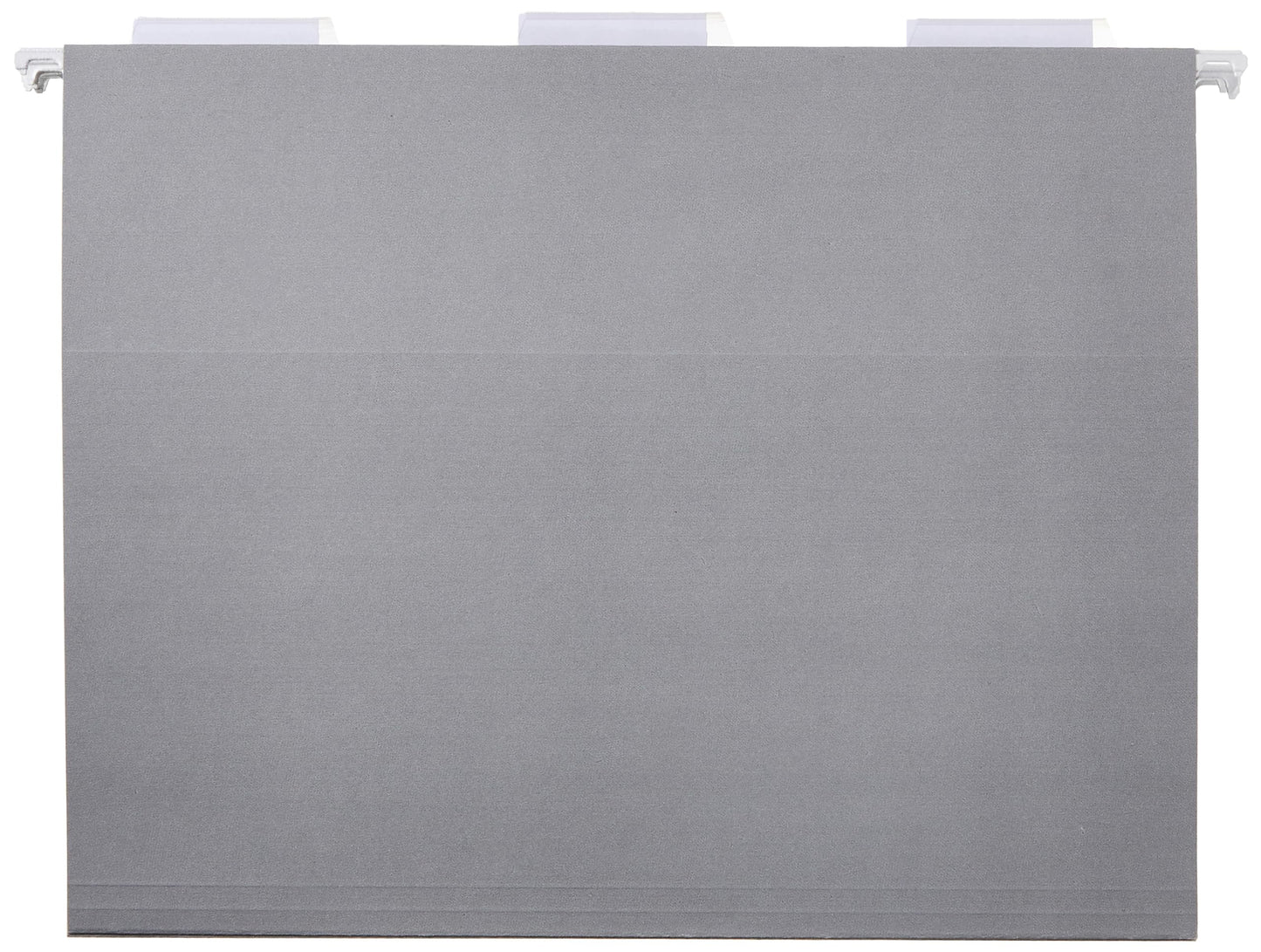 Amazon Basics Hanging File Folders with Adjustable Tabs for Document Organization, Letter Size, Gray, 25-Pack