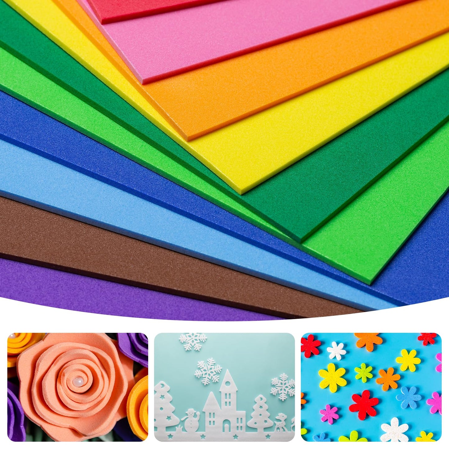 PATIKIL 20 Pcs Light Green EVA Foam Sheets, 11.8 x 7.87 Inches 1mm Thick Foam Sheets for Crafts Flexible DIY Handcraft Scrapbooking Art Supplies