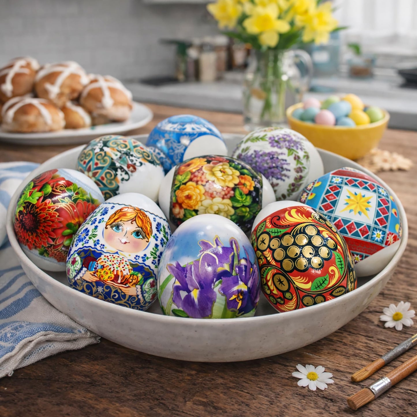 Pack 10 Thermo Heat Shrink Sleeves - Easter Egg Decorating Kit - Ukrainian Pysanky Supplies - Decorative Egg Wraps - Easter Decoration Wraps Pysanka Pysanky - for 70 Eggs