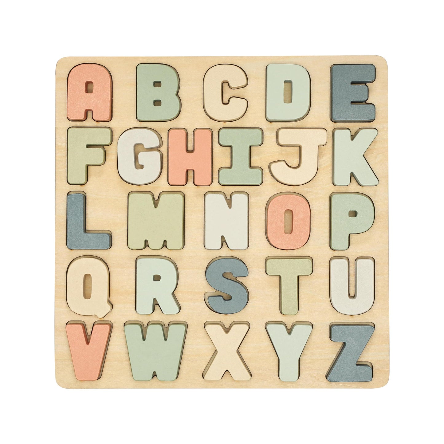 Pearhead Wooden Alphabet Puzzle, ABC Learning Toy for Toddlers, Montessori Educational Puzzle Board