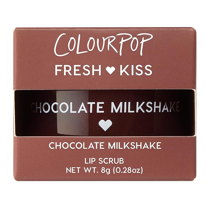 ColourPop Fresh Kiss Exfoliating Lip Scrub - Nourishing Lip Exfoliator to Gently Buff & Soften Skin - Enriched with Cocoa & Shea Butter to Lock in Moisture - Chocolate Milkshake (0.37 oz)