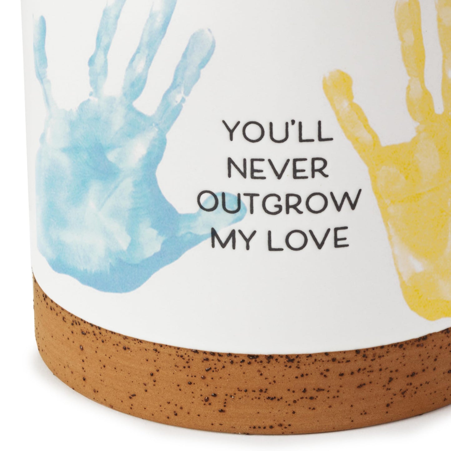 Hallmark Planter Handprint Kit (Never Outgrow My Love) Gift for Mom, Dad, Grandparent for Mother's Day, Father's Day