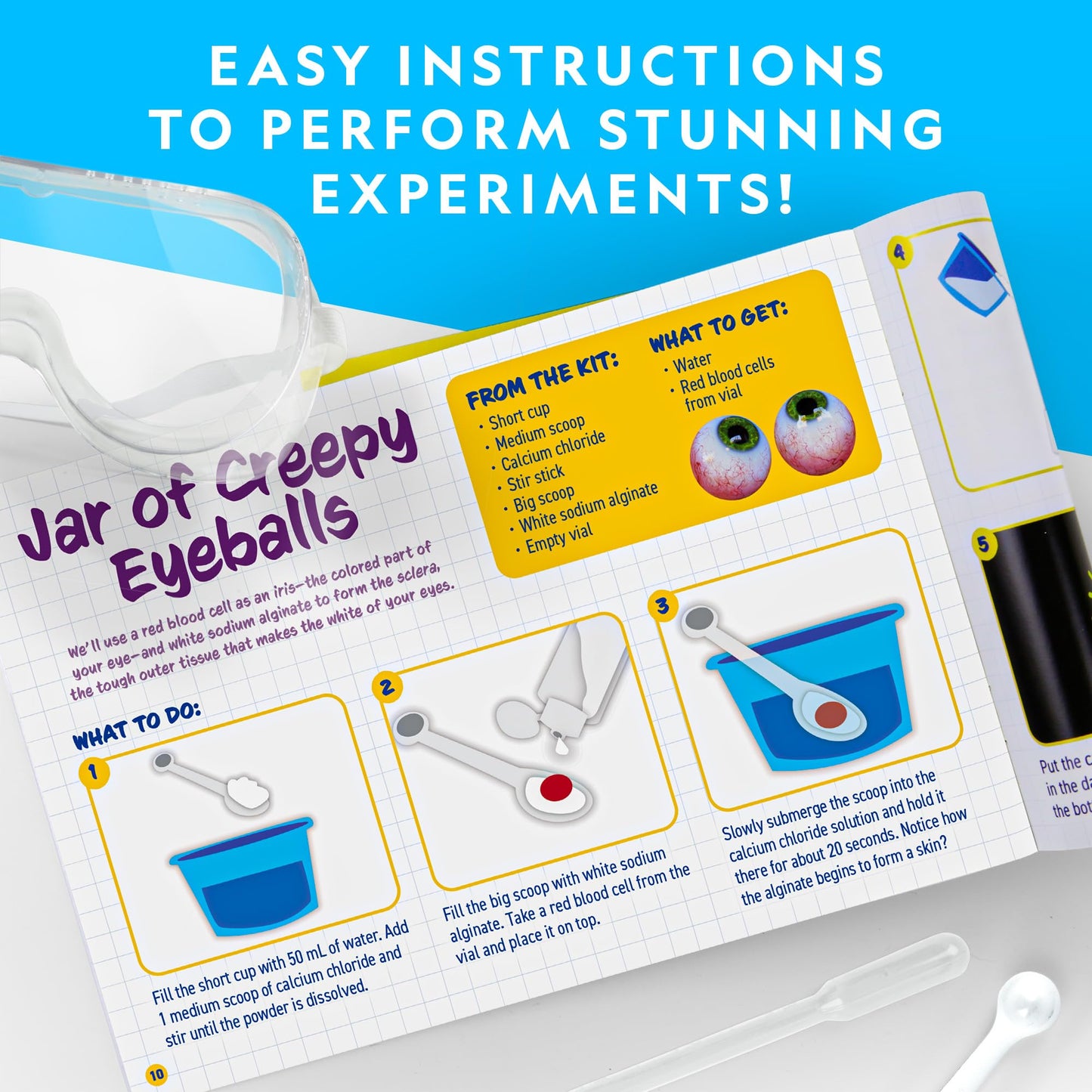 National Geographic Gross Science Kit - 45 Gross Science Experiments- Dissect a Brain, Make Slime, Creepy STEM Project for Boys and Girls, Birthday Gifts for Kids 8-12 (Amazon Exclusive)