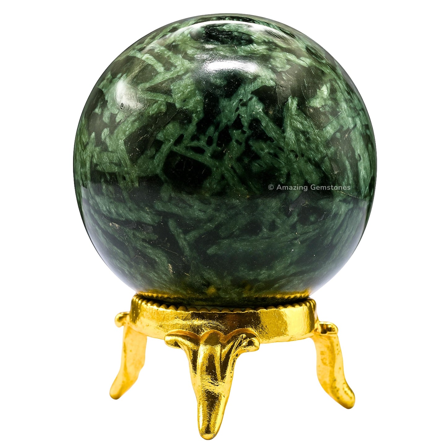 Amazing Gemstone Flower Stone Crystal Ball with Stand - 2 Inches Crystal Sphere Meditation Balls for Witchcraft and Decorative Balls