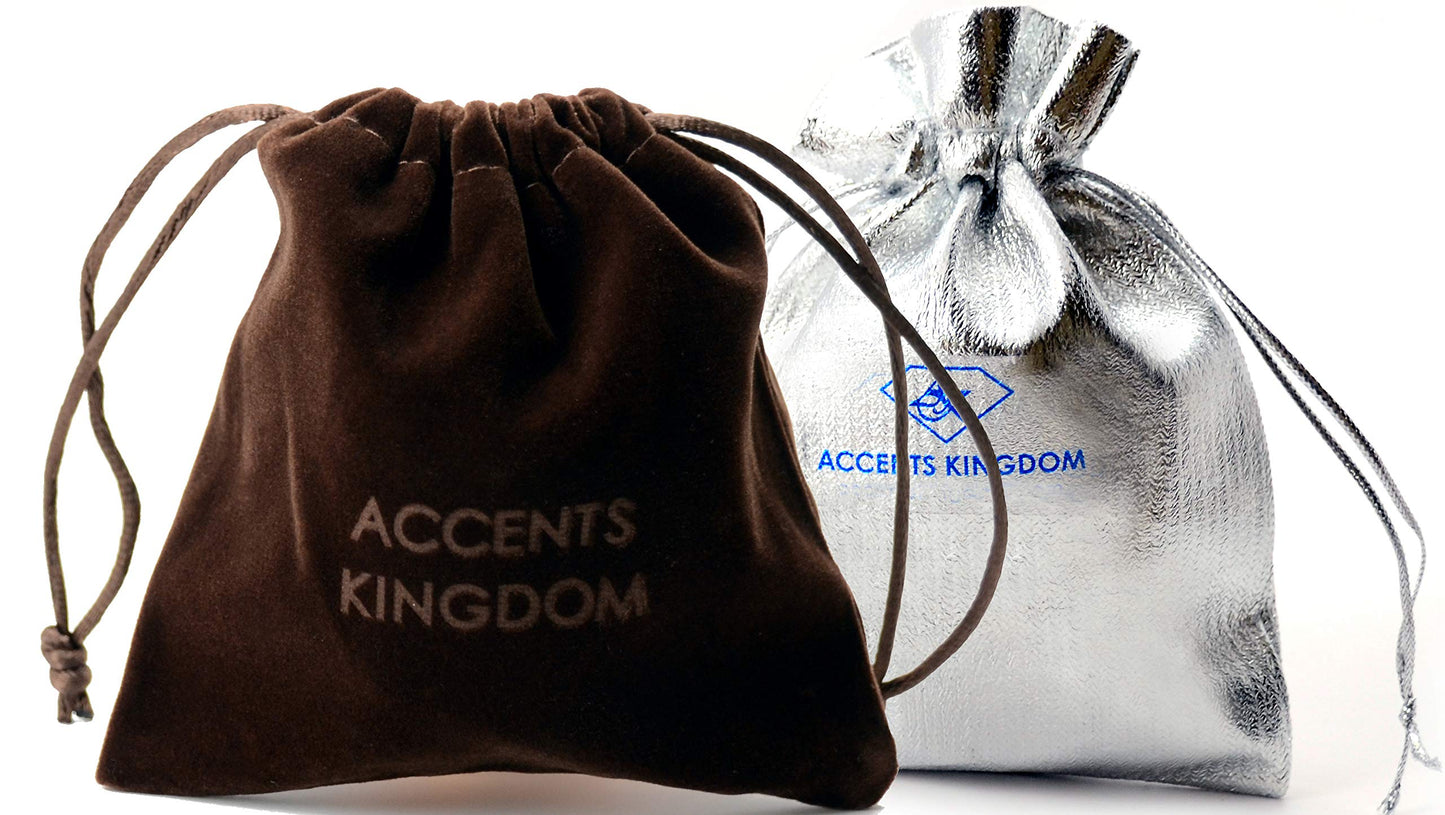 Accents Kingdom Men's Magnetic Hematite Therapy & Healing Stone with Round Beads Necklace, 20"