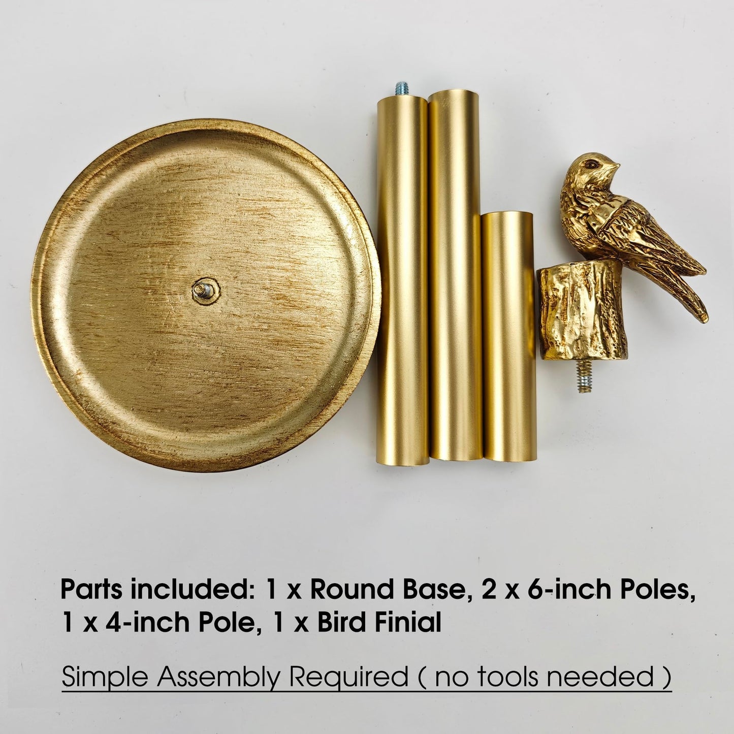 JKONCETTO Paper Towel Holder Countertop, Gold Paper Towel Stand with Bird Design Top