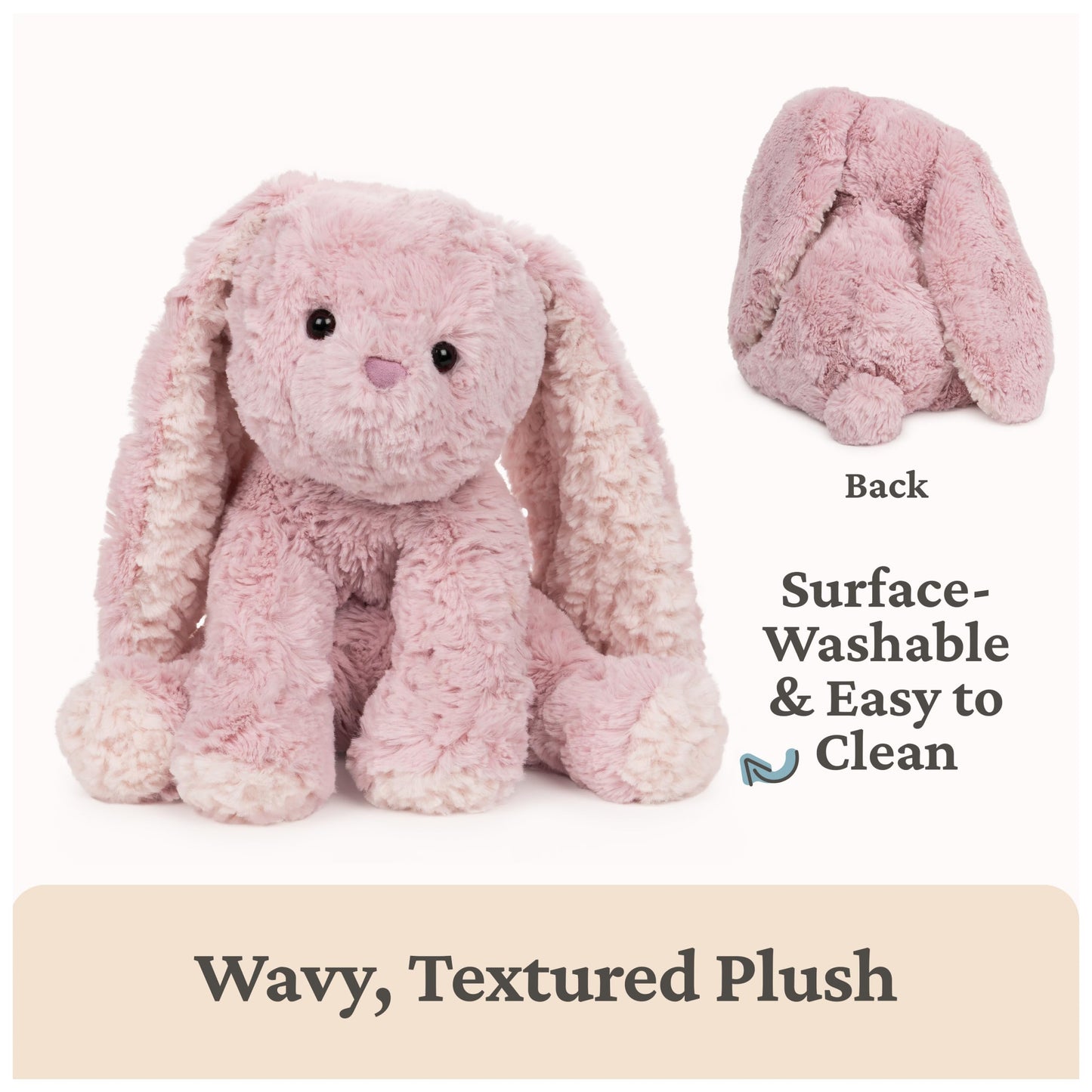 GUND Cozys Collection Bunny Stuffed Animal, Spring Decor, Plush Bunny for Ages 0 and Up, Pink, 10"