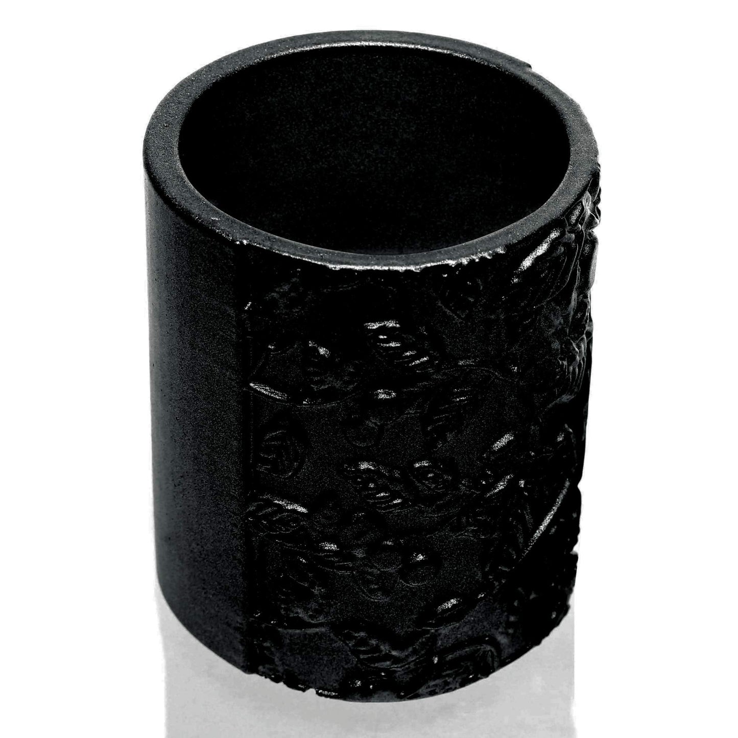 CONCRETTE Flower Pot, Black Metallic, 11x9x9 cm