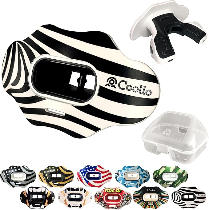 Football Mouth Guard Lip Guard MAXX/Might Football and High Impact Sports Lip Protector for Adults & Youth (Strap Included)