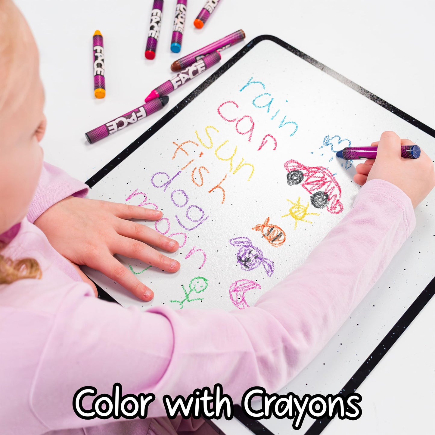 Rectangle Crayon Board | The Only Dry-Erase Lap Board for Visual & Hand Development | Crayons, Not Markers | Infant, Toddler, Kids, Classroom | Zero VOCs | Made in USA
