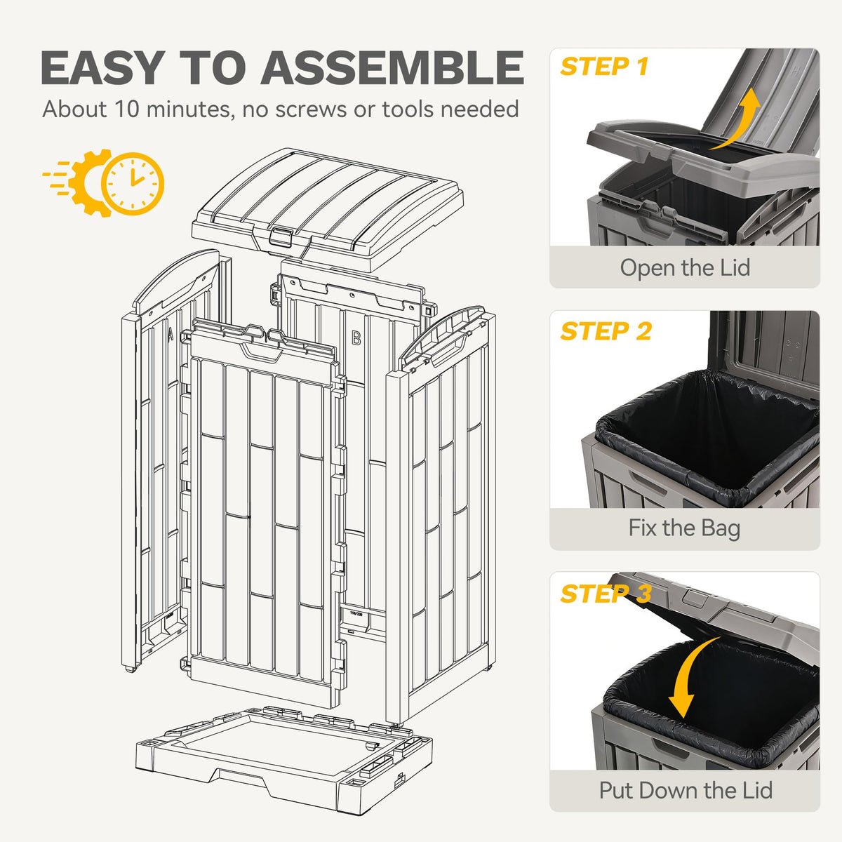 38 Gallon Outdoor Trash Can