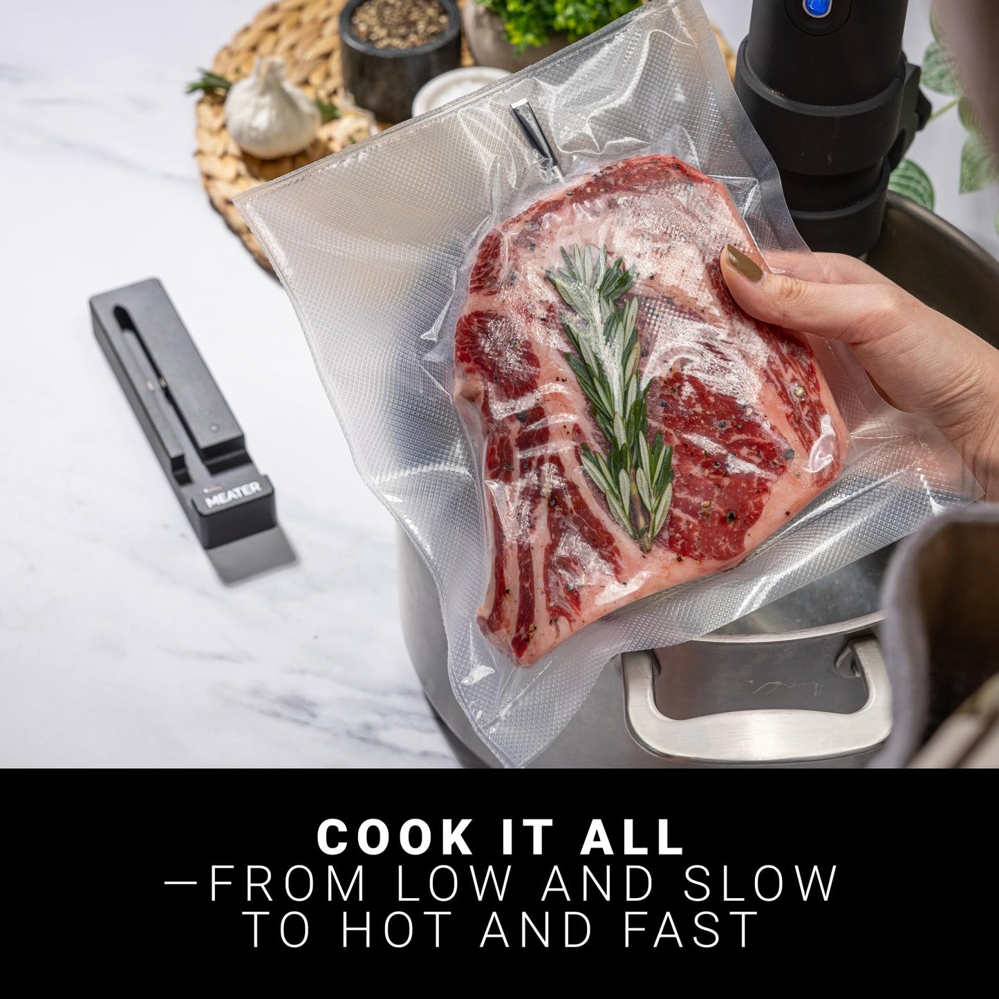 MEATER SE: 100% Wireless Smart Meat Thermometer | No Wires, No Fuss | 165ft Bluetooth Range | Dual Temp Sensors | Guided Cook System | Dishwasher Safe | Perfect for BBQ, Grill, Oven, Smoker