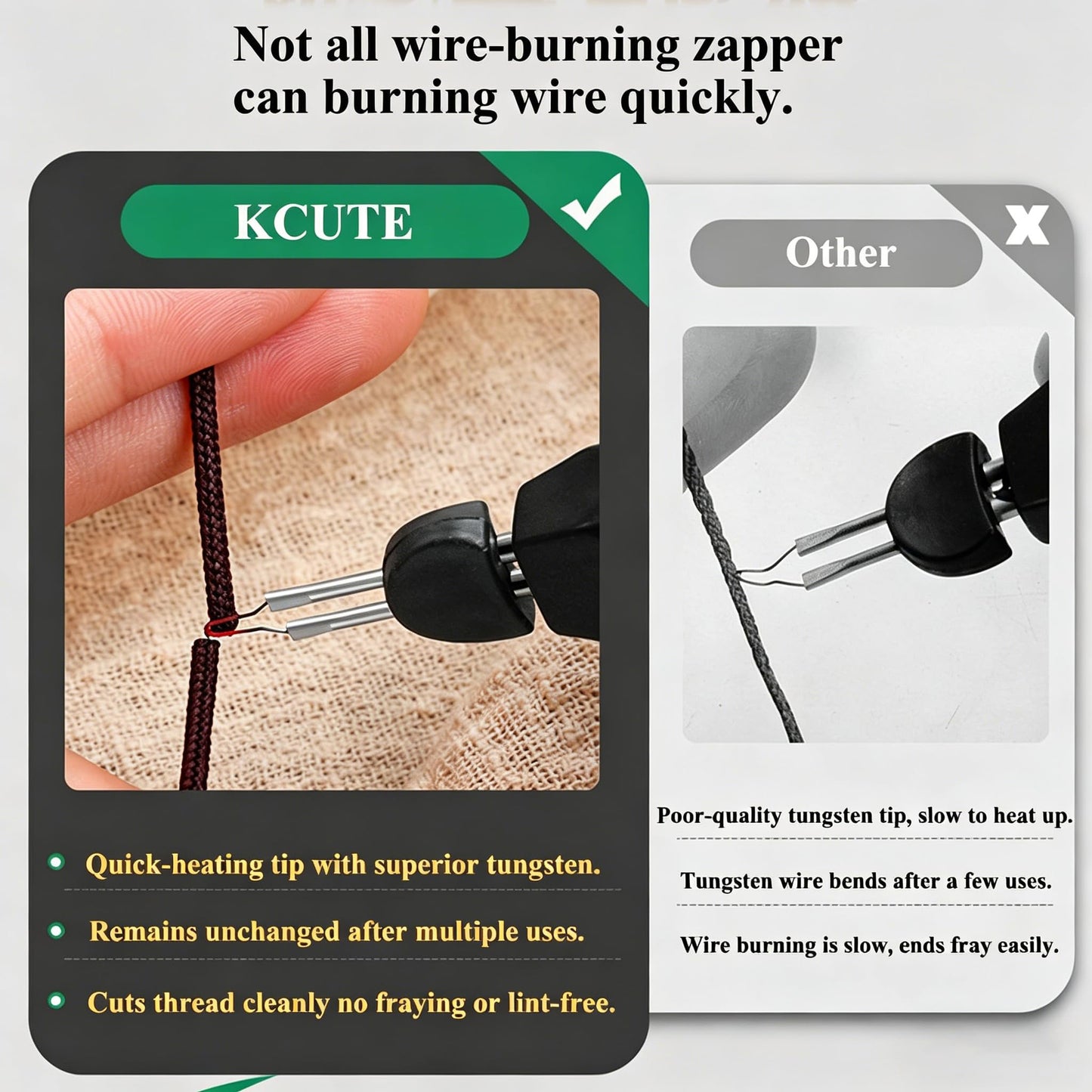 Chispee Thread Burner I with One Touch Thread Burner Zap Tool Finishing Bead Weaving, Fast Melting Wax, Carved Leather, & Melting Stringing Projects