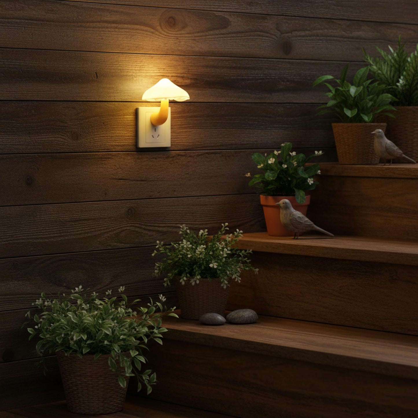 AUSAYE 2 Pack LED Cute Mushroom Night Light Plug into Wall Lamp 7-Color Changing Sensor Night Lights for Kids Adults Bedroom,Bathroom,Kitchen and Stairs NightLight Birthday Christmas Gifts