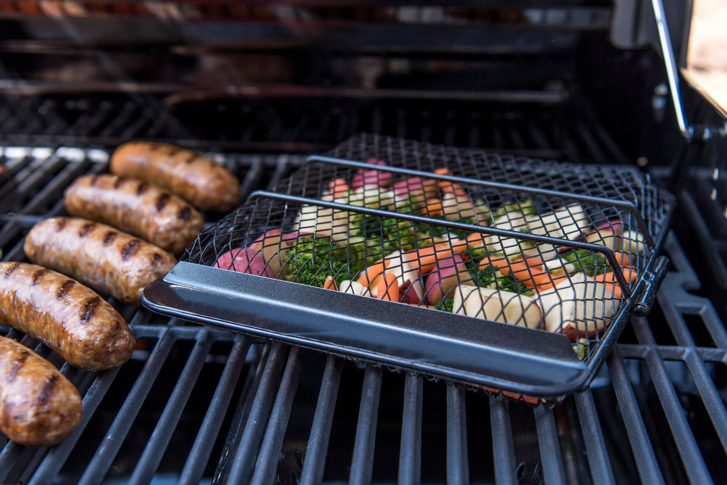 Char-Broil Non-Stick Grill Basket, Black,Silver