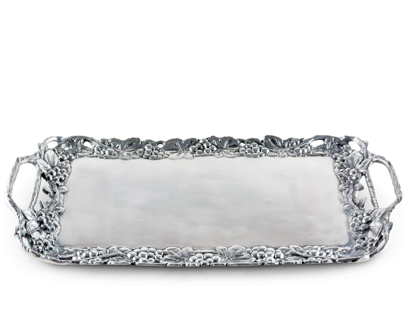 Arthur Court Designs Metal Aluminum Grape Decorative Serve Ware Serving Tray/Platter 21 inch x 10 inch