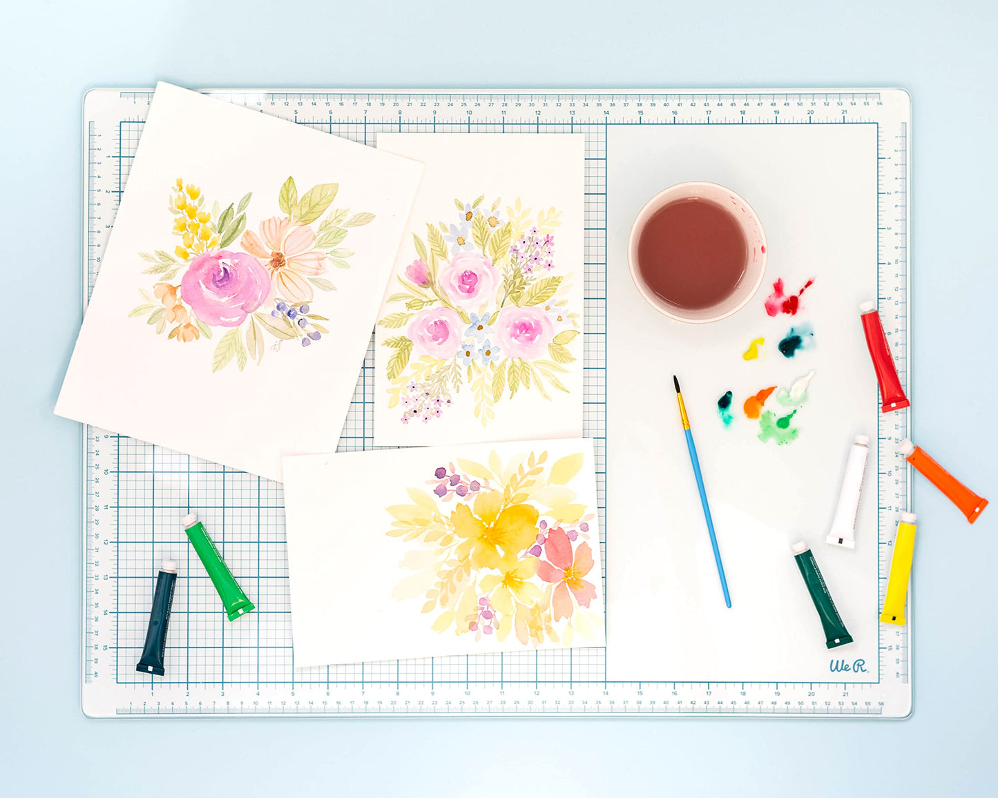 We R Memory Keepers, Glass Mat, 16 inches x 22 Inches, Heavy Duty, Perfect for Cutting, Paint Mixing, Scrapbooking, Crafts and More